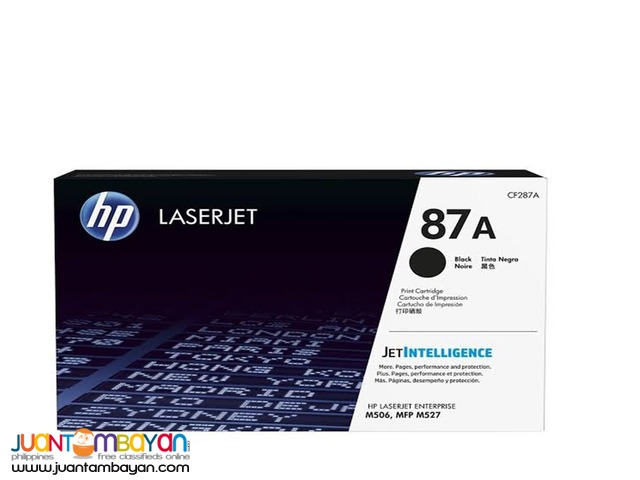 HP 87A CF287A Black Original LaserJet Toner Cartridge