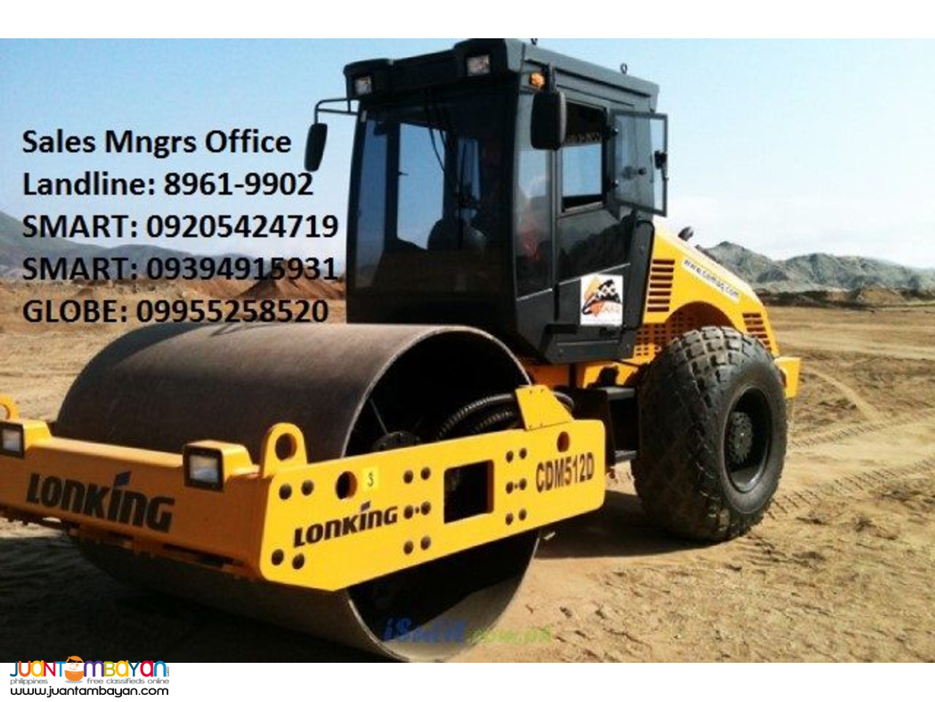 Lonking 12 Tons Pizon Vibratory Road Roller Cummins Engine For Sale