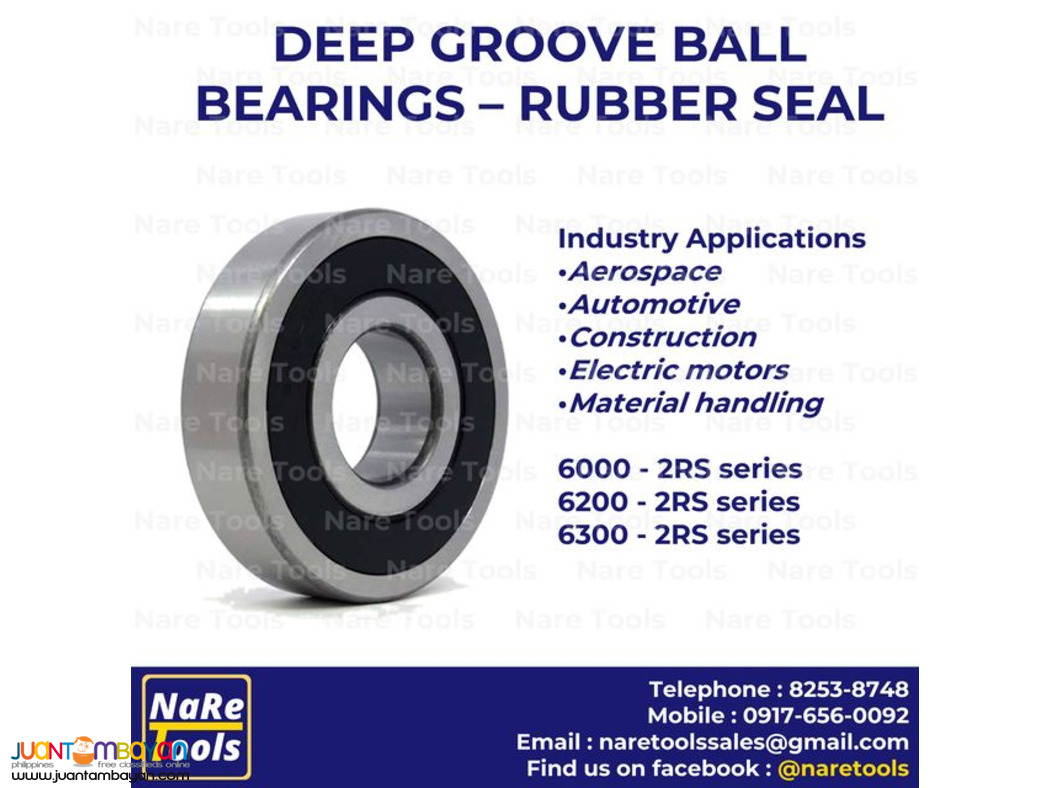 Deep Groove Ball Bearings Rubber Seal