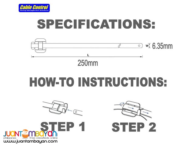 Reusable Stainless Steel cable ties by Cable Control.