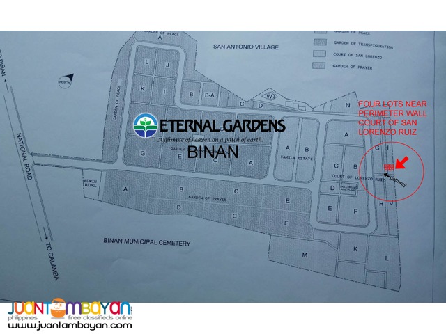 Memorial Lots in Eternal Gardens Binan Laguna for Sale