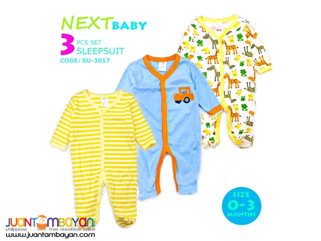 BABY FROG SUIT - BABY SLEEP SUIT SET OF 3