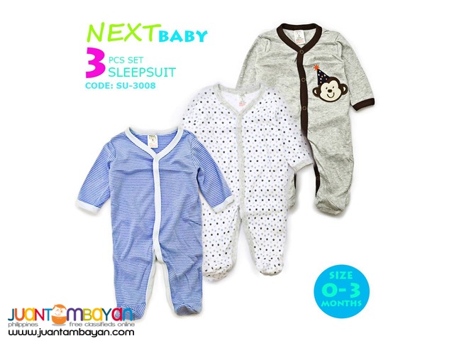 BABY FROG SUIT - BABY SLEEP SUIT SET OF 3