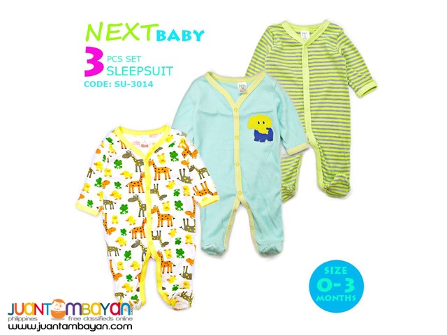 BABY FROG SUIT - BABY SLEEP SUIT SET OF 3