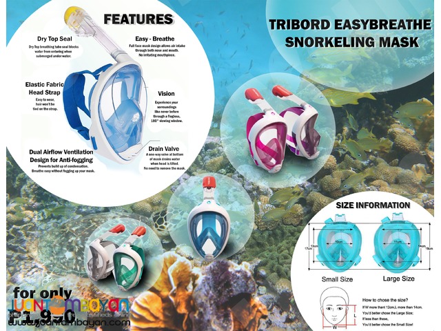 TRIBORD EASYBREATHE SNORKELING MASK