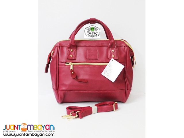 ANELLO BAG - LEATHER CONVERTIBLE MAROON BAG - MSS001L