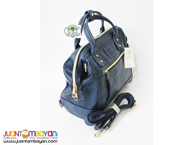 ANELLO BAG - LEATHER CONVERTIBLE NAVY BLUE BAG - MSS001P