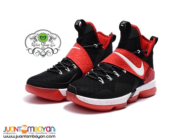 Nike LeBron 14 Basketball Shoes - Black White Red