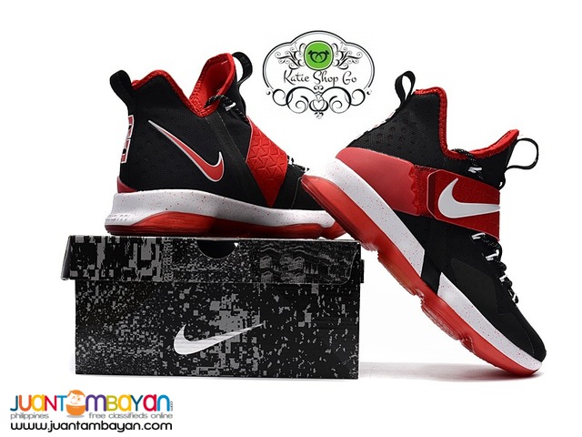 Nike LeBron 14 Basketball Shoes - Black White Red