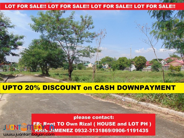 VISTA VERDE COUNTRY HOMES RESIDENTIAL LOT FOR SALE!!!