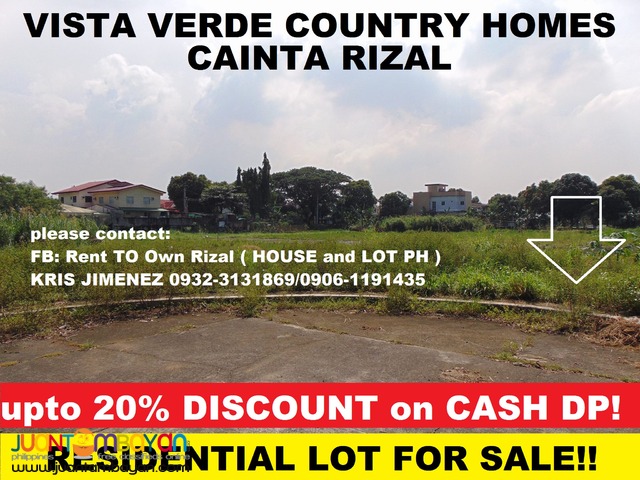 VISTA VERDE COUNTRY HOMES RESIDENTIAL LOT FOR SALE!!!