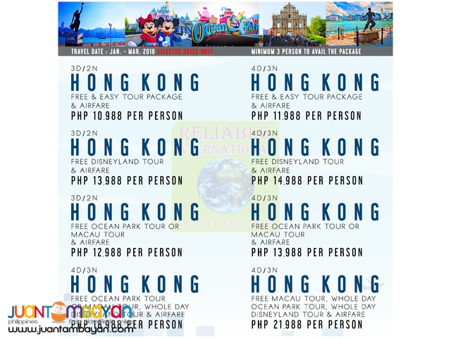 Hongkong Tour Package + Airfare