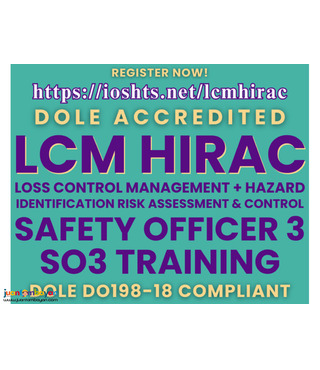 SO3 Training LCM HIRAC Training Safety Officer 3 Training DOLE