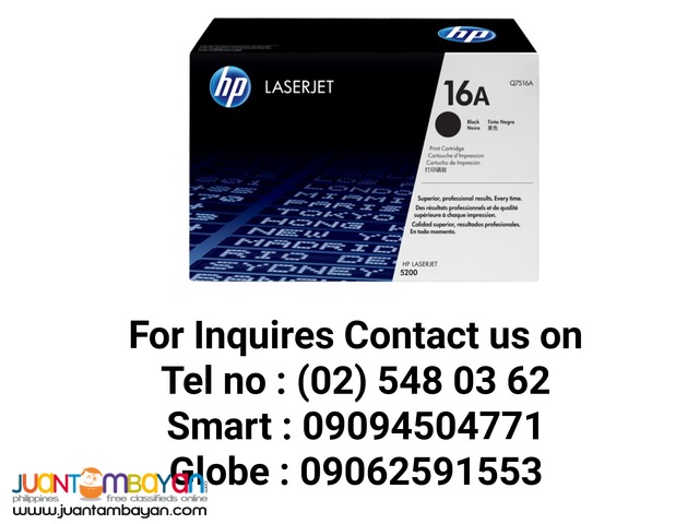 HP 16A Black Origonal Laserjet Toner Cartridge (Q7516A)