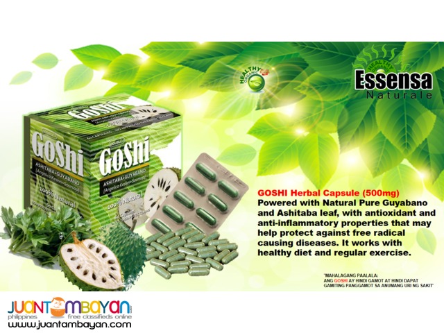 GOSHI HERBAL CAPSULE GUYABANO & ASHITABA LEAF