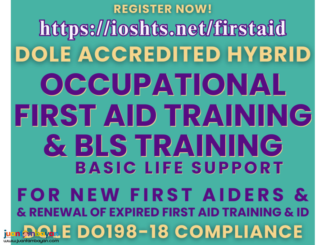 DOLE First Aid Training DOLE First Aider Training BLS Training 2 days