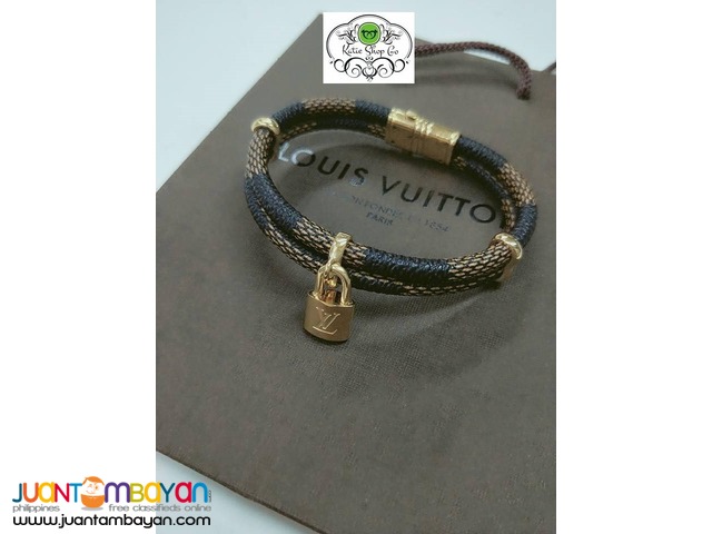 LOUIS VUITTON BRACELET - LV BRACELET - LV LEATHER BRACELET