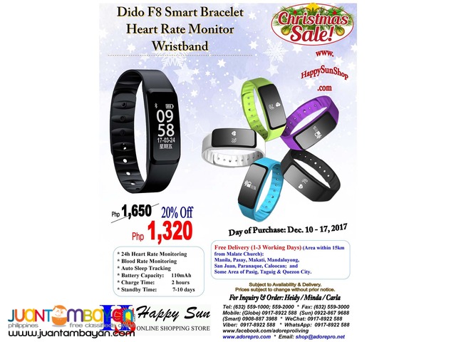 Dido F8 Smart Bracelet Heart Rate Monitor Wristband