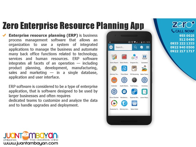 ZERO Enterprise Resource Planning App