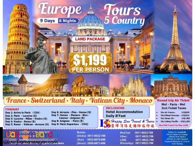 european tour prices