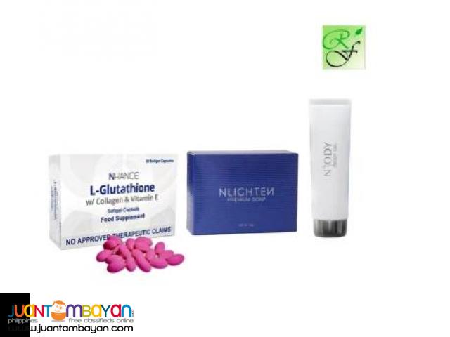 Glutathione w/ collagen and Vitamin E, Nlighten soap and Body Gel 