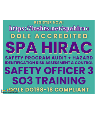 SO3 Training SPA HIRAC Training DOLE Accredited Safety Officer 3