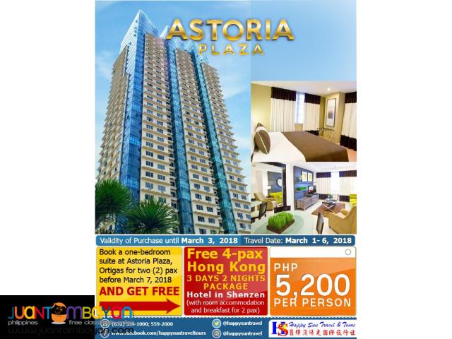 Astoria Plaza With Free 3d2n Hong Kong Manila Happy Sun