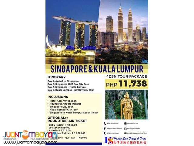 4D3N Singapore & Kuala Lumpur Tour