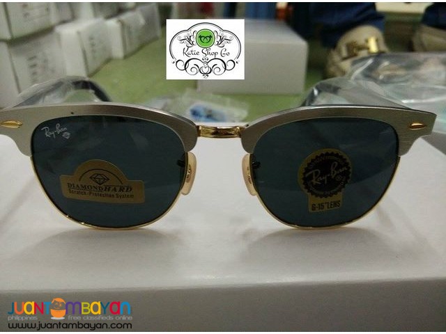 RAY BAN CLUBMASTER ALUMINUM FRAME - RAY BAN SUNGLASSES