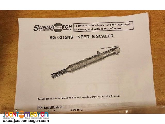 Suntech SG-0315NS Heavy Duty Pneumatic Straight Needle Scaler