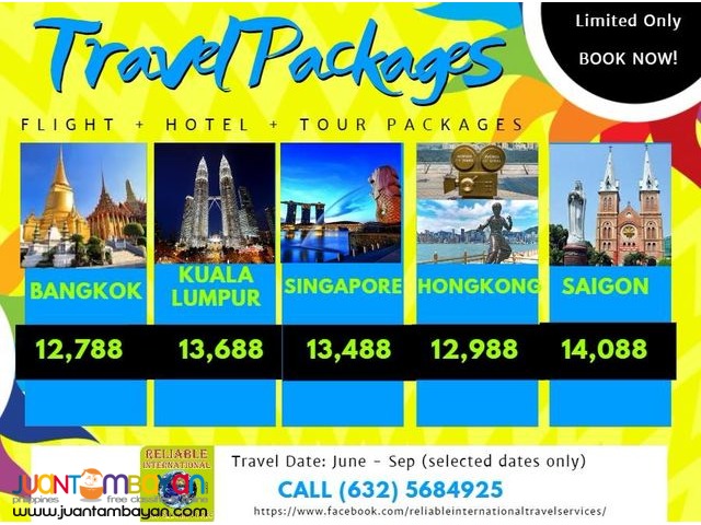 Singapore Hongkong Vietnam Kuala Lumpur TourPackages + Airfare