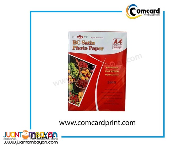 CUYI PHOTO PAPER RC SATIN 260 GSM A4