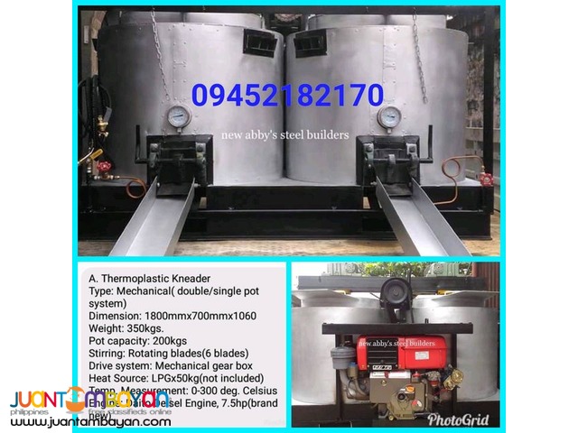 Thermo plastic kneading machine and Thermo plastic applicator