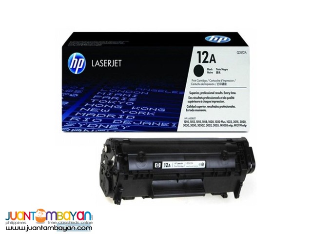 FREE DELIVERY HP 12A Black Original LaserJet Toner Cartridge