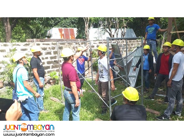 NC2 Scaffold Erector Training Refresher Review TESDA NCII Certificate 