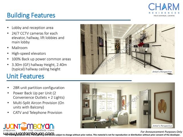 SMDC Charm Residences 2 bedroom 7k plus 100k discount