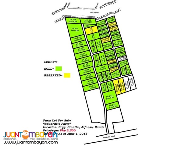 Subdivided Farm Lot for Sale