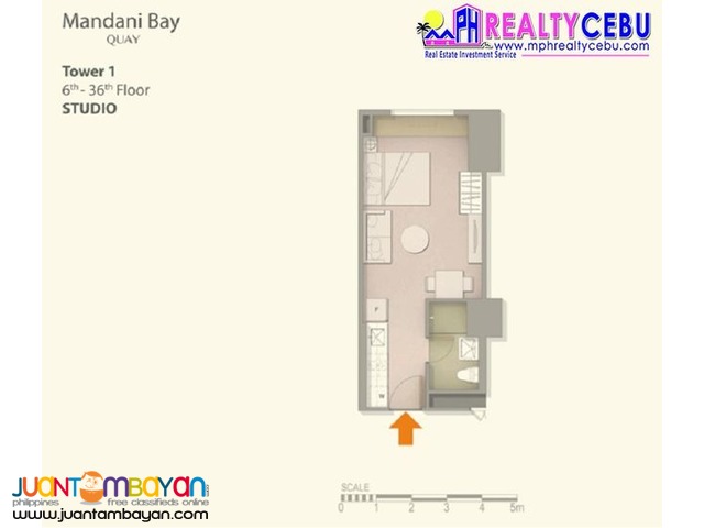 STUDIO UNIT AT MANDANI BAY QUAY TOWER 2 MANDAUE CITY, CEBU 