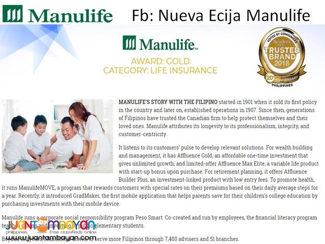 Manulife Philippines Cabanatuan Branch offer Retirement Plan