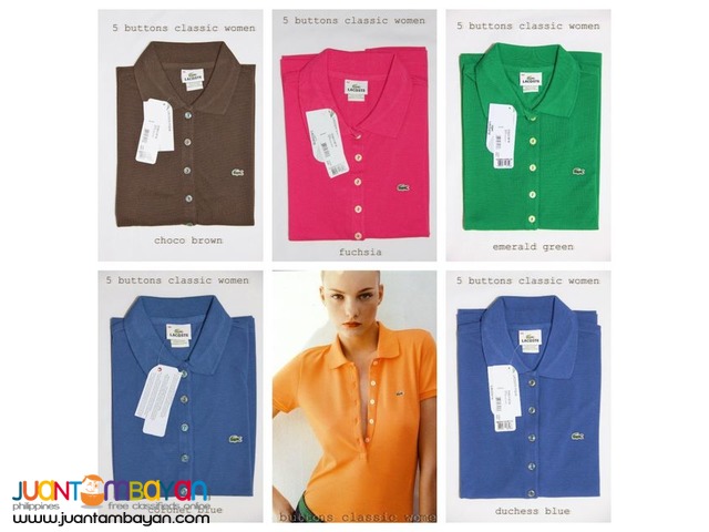 lacoste 5 button polo shirt