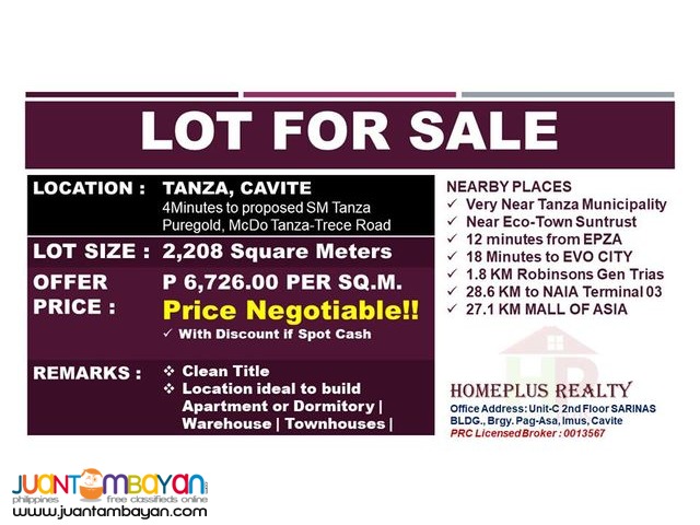 LOT FOR SALE