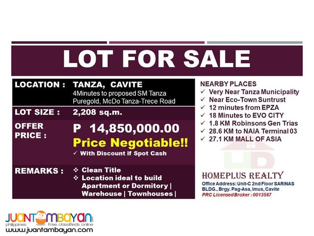 LOT FOR SALE