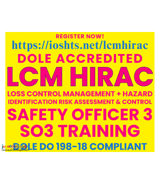 LCM HIRAC SO3 Training DOLE LCM Training DOLE Safety Officer 3 HIRAC