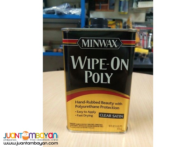 Minwax 40910000 Wipe-On Poly Finish Clear, Satin, pint