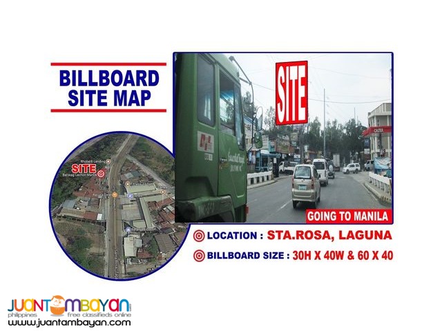 BILLBOARD SITE IN Sta.Rosa 30X40 & 60X40