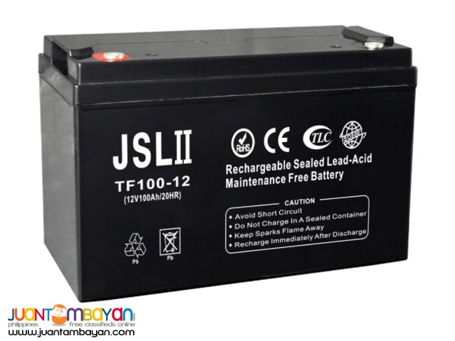 65AH 100AH 200AH JSL II Sealed Lead Acid Battery For Solar