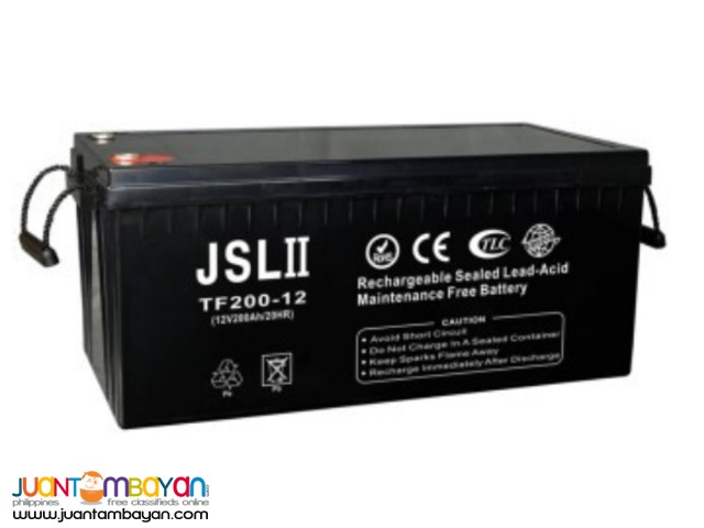 65AH 100AH 200AH JSL II Sealed Lead Acid Battery For Solar