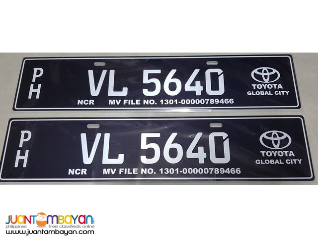 Conduction Plate Number Reflectorized for Car and Motorcycle