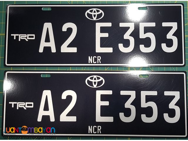 Conduction Plate Number Reflectorized for Car and Motorcycle