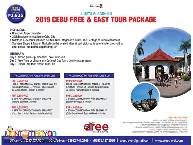 AREE TRAVEL & TOURS: 2019 CEBU DAY TOUR PACKAGES